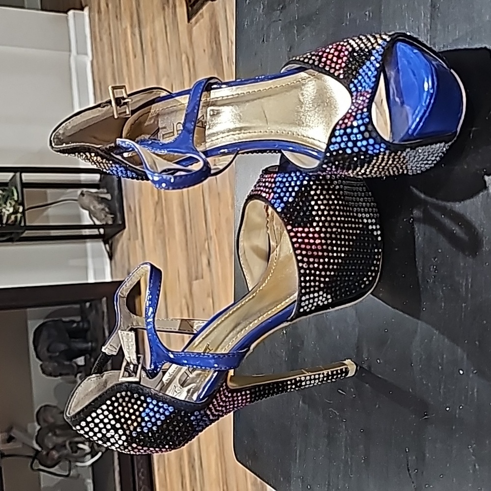 Alba multi color crystal stilletos. Size 8